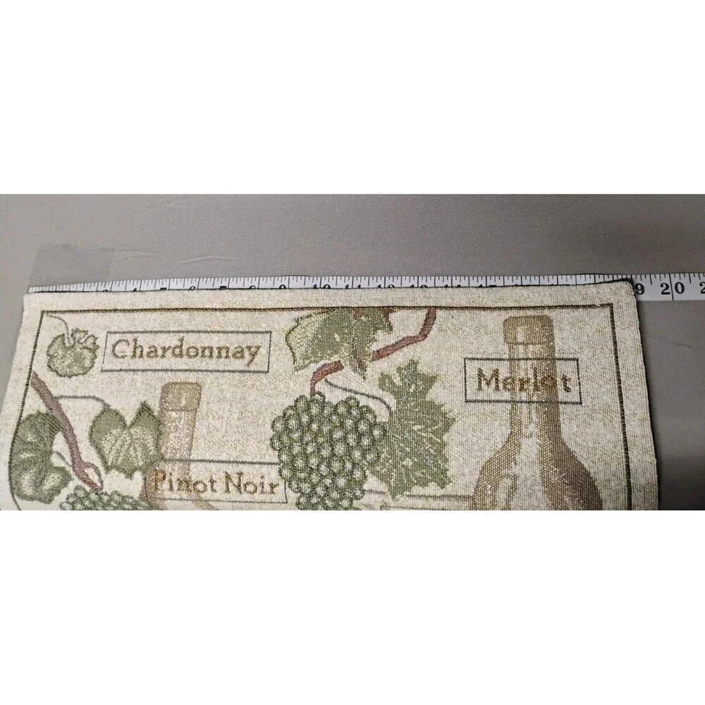 6 Tapestry Woven Wine Bottles and Grapes Place Mats
